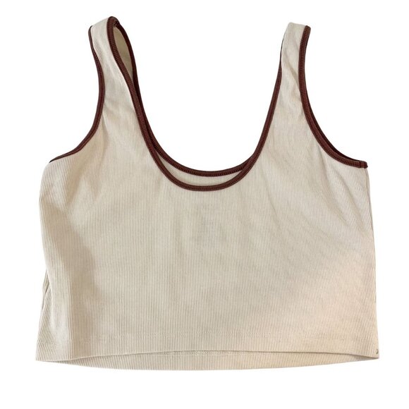 Roxy I Heart Surfer Boys Logo Spell Out Ribbed Tank Top Crop Top - Size Large - Picture 2 of 5